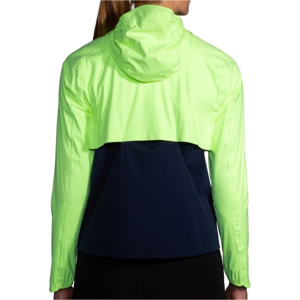 Veste trail BROOKS HIGH POINT WATERPROOF JACKET LIME/NAVY