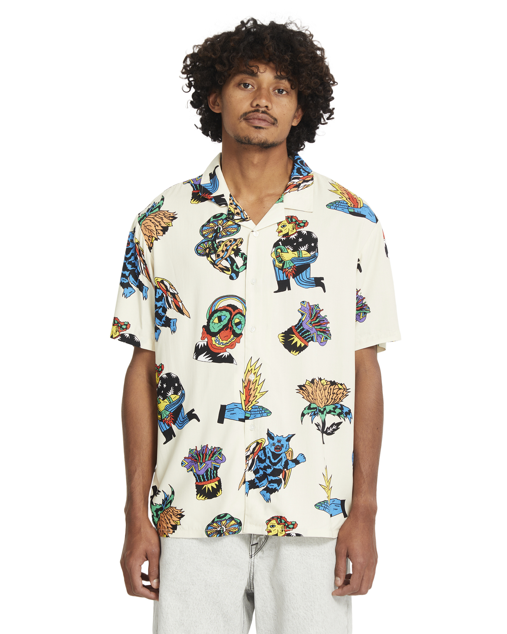 Volcom FA Bob Mollema SS Woven Light Beige