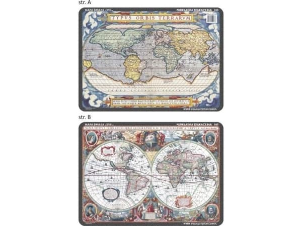 Visual System edu pad. 065 - Verdenskart fra 1500- og 1600-tallet.