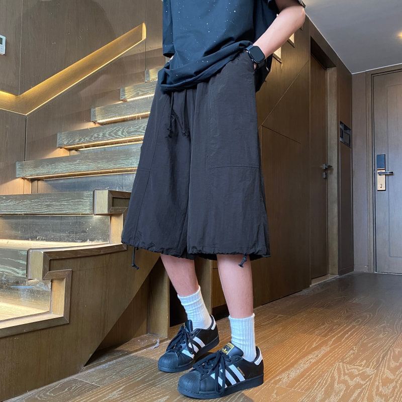 Breeson - Capri-broek met trekkoord en wijde pijpen