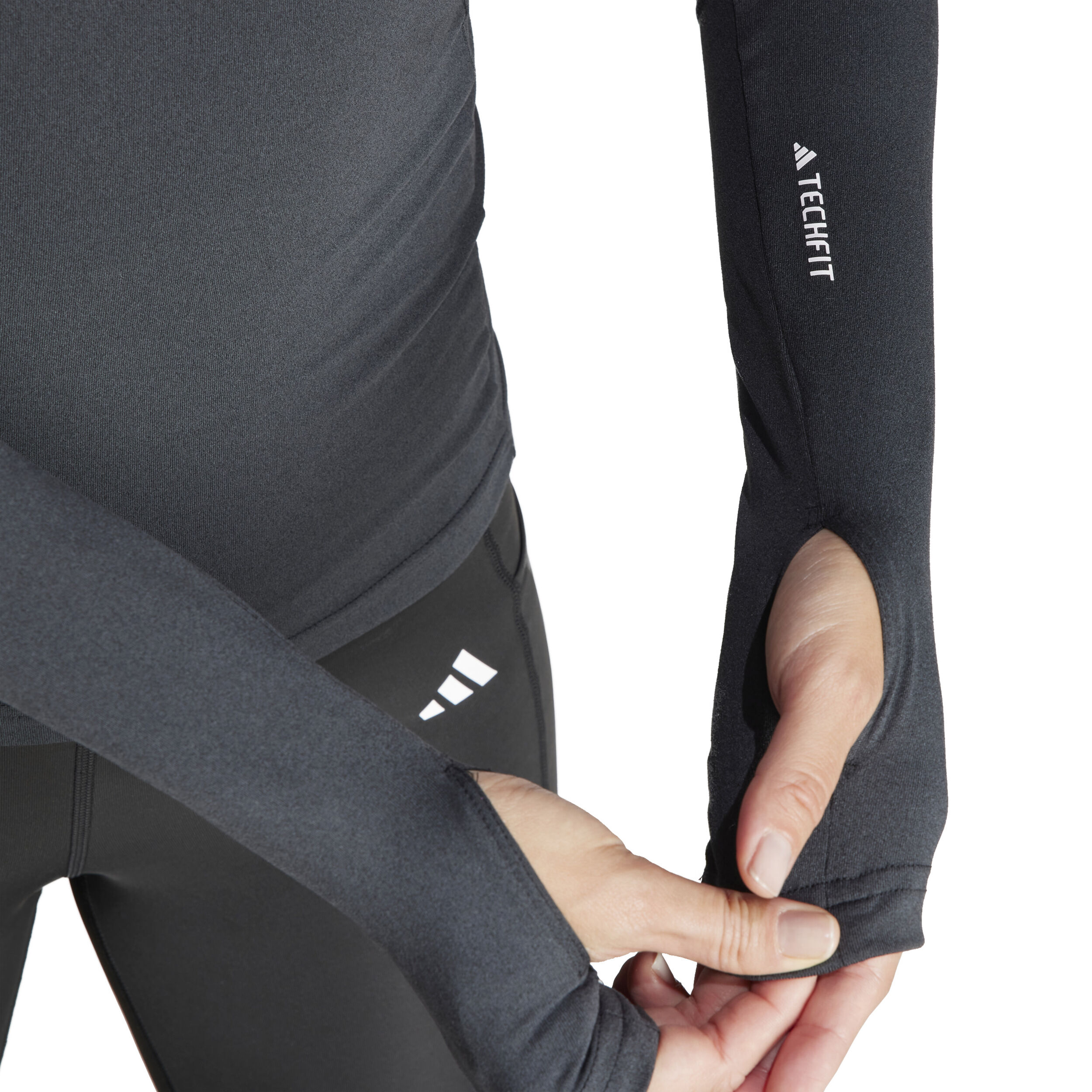 adidas Tech-Fit Haut Manches Longues Femmes - Noir