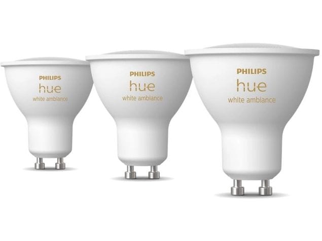 Philips Hue White Ambiance GU10 Dreierpack Schönere Momente in smarter Beleuchtung