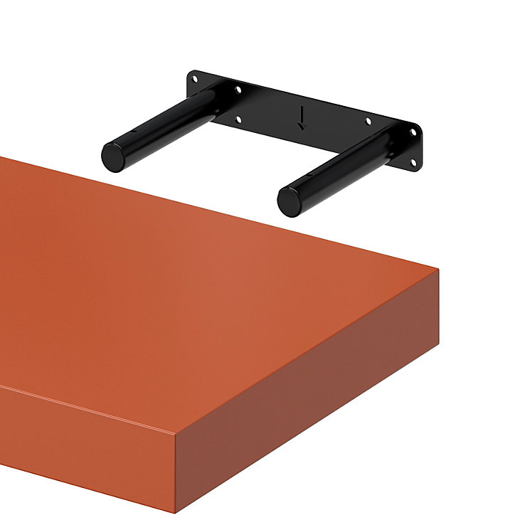 Tablette murale avec fixation invisible GoodHome Cusko terracotta 30 cm