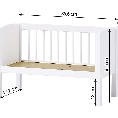 Hoppekids vugge 40x80 cm - Hvid