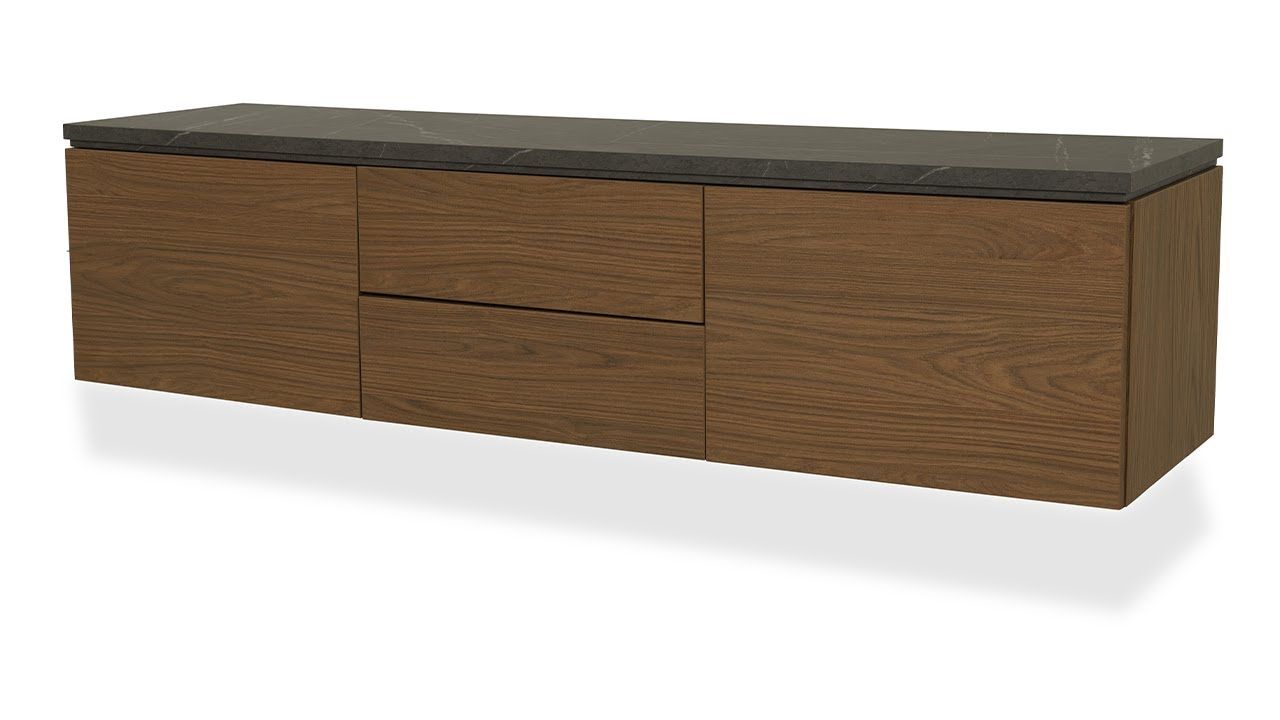 Hangend tv-meubel Vario - Warwick B150 x D40 x H48 cm