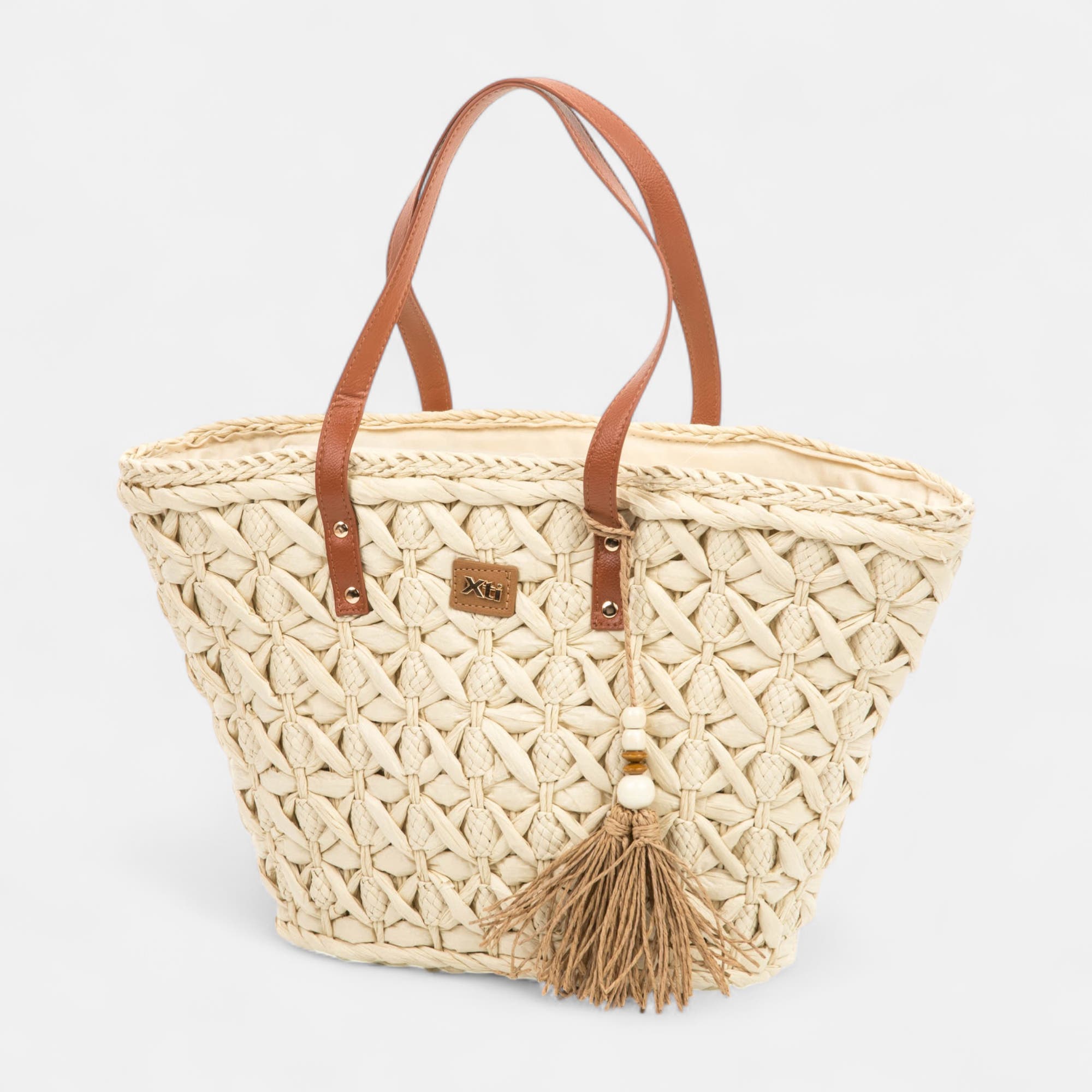 Sac de shopping beige