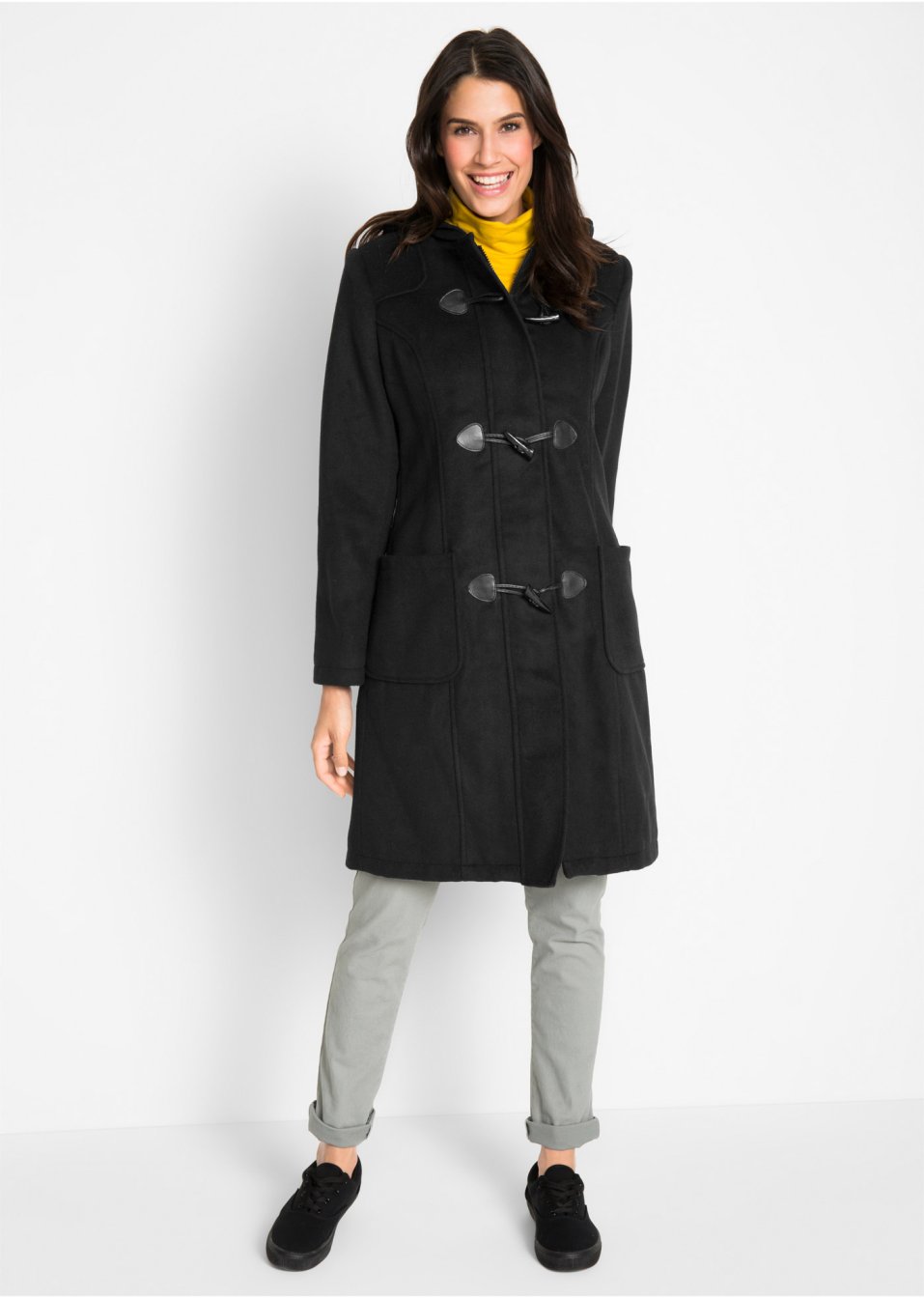 Manteau duffle-coat en laine