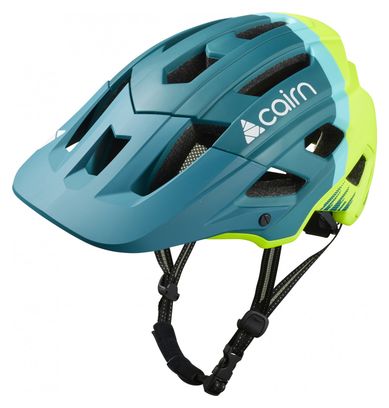 Casque VTT Cairn Dust II Winter Neon / Bleu Ciel