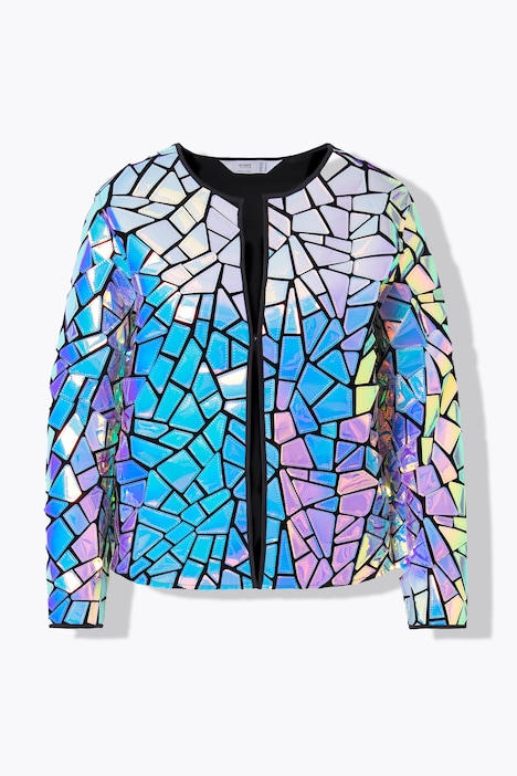 Jacke, Straight Fit, Regenbogen-Patchwork