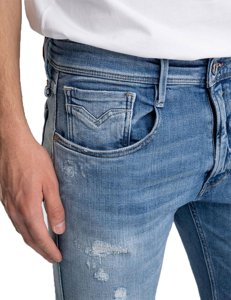REPLAY JEAN HOMME BRONNY STRETCH DESTROY USED
