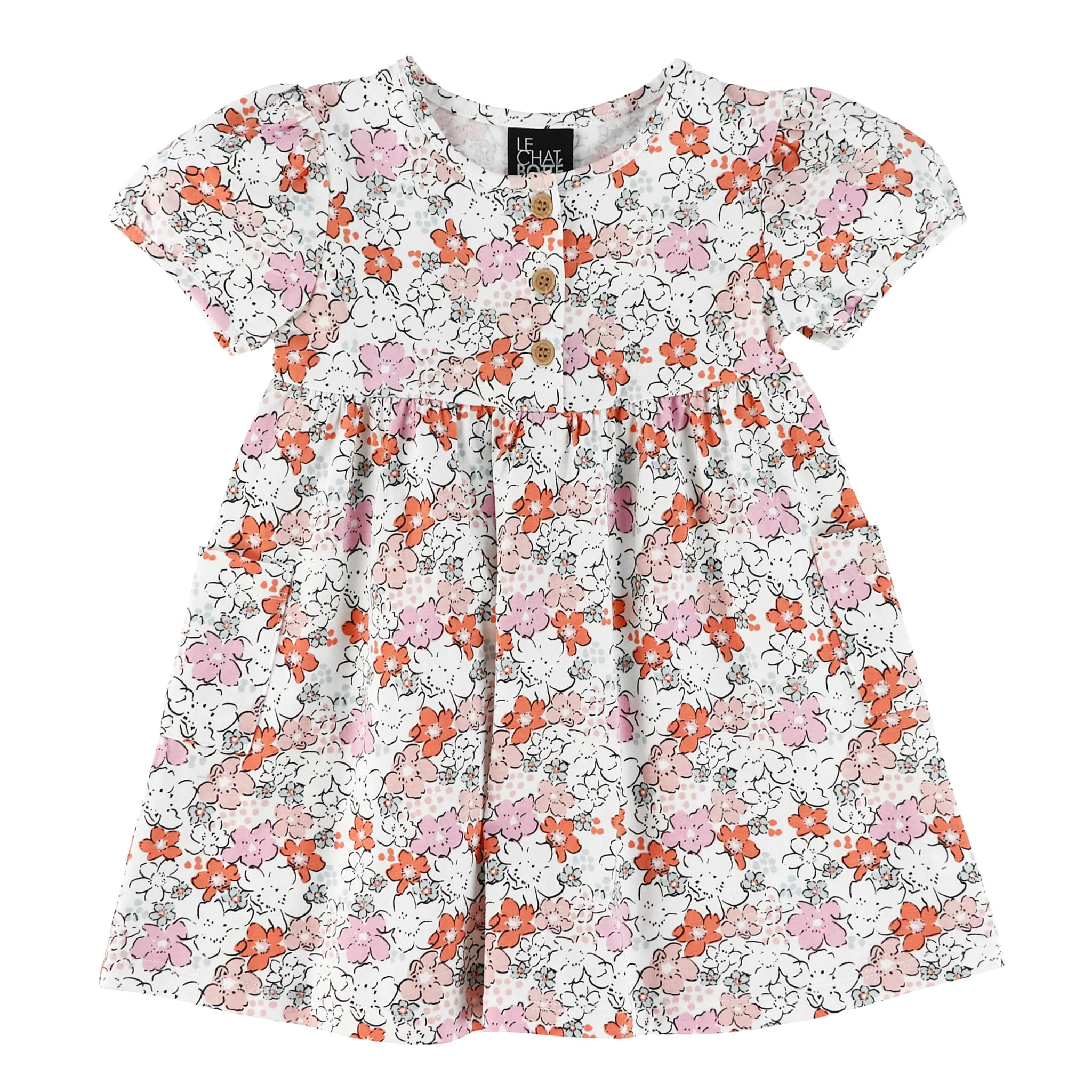 Chat Botté Robe Floral 3-24mois