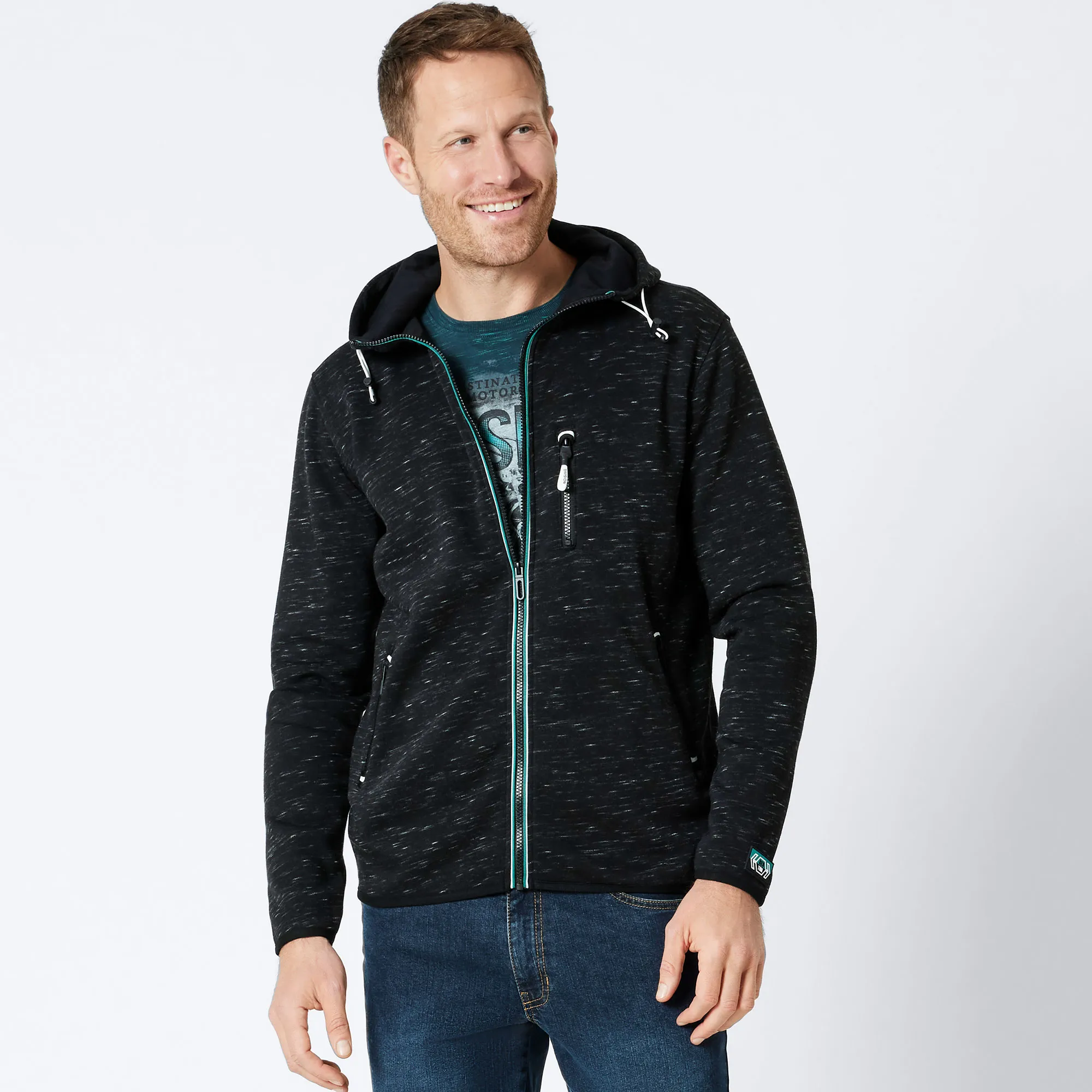 Herren-Sweatjacke mit Kapuze