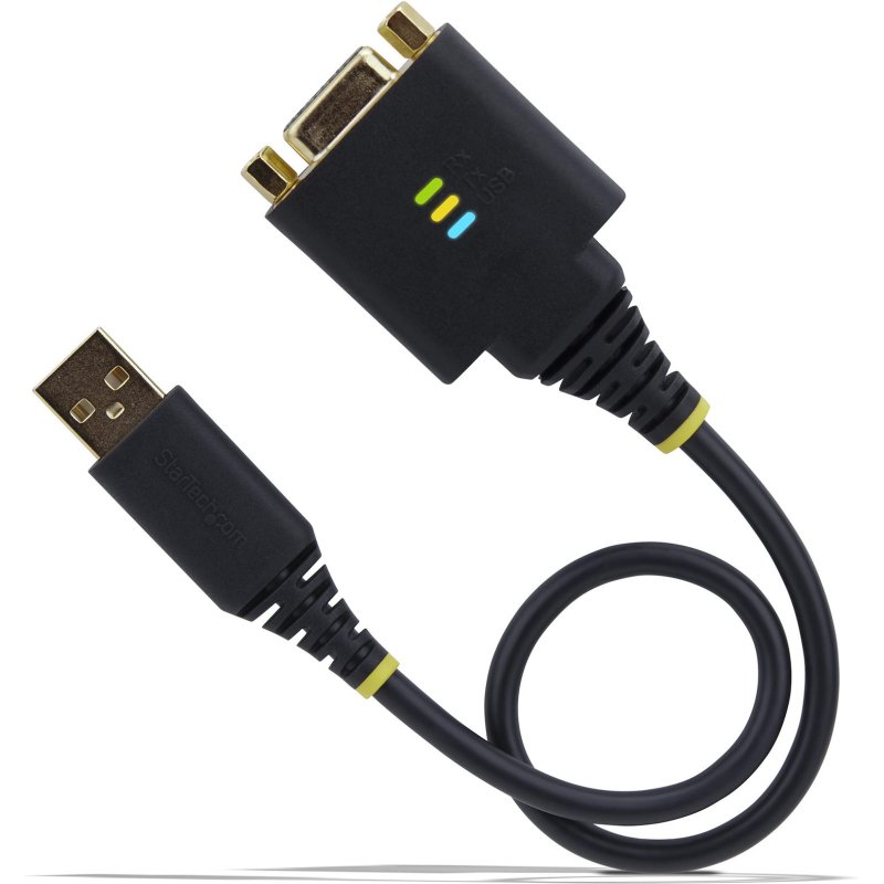 StarTech.com Câble USB vers Null Modem Série de 30cm, COM Retention, FTDI, Câble Adaptateur USB-A vers DB9 RS232, Vis/Écrous DB9 Interchangeables, Windows/macOS/Linux