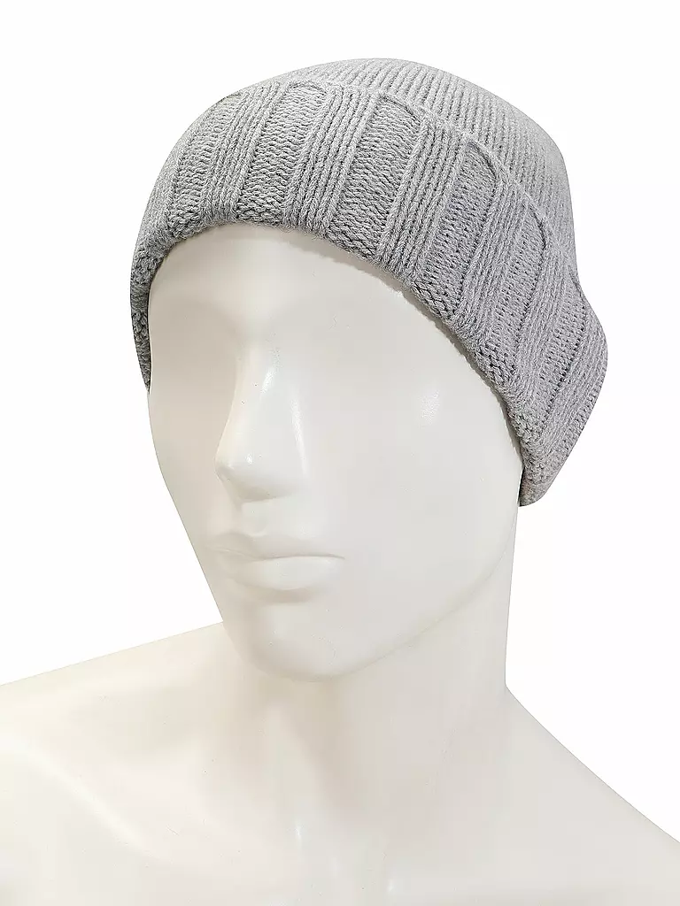EMPORIO ARMANI Kaschmir Mütze - Haube grau
