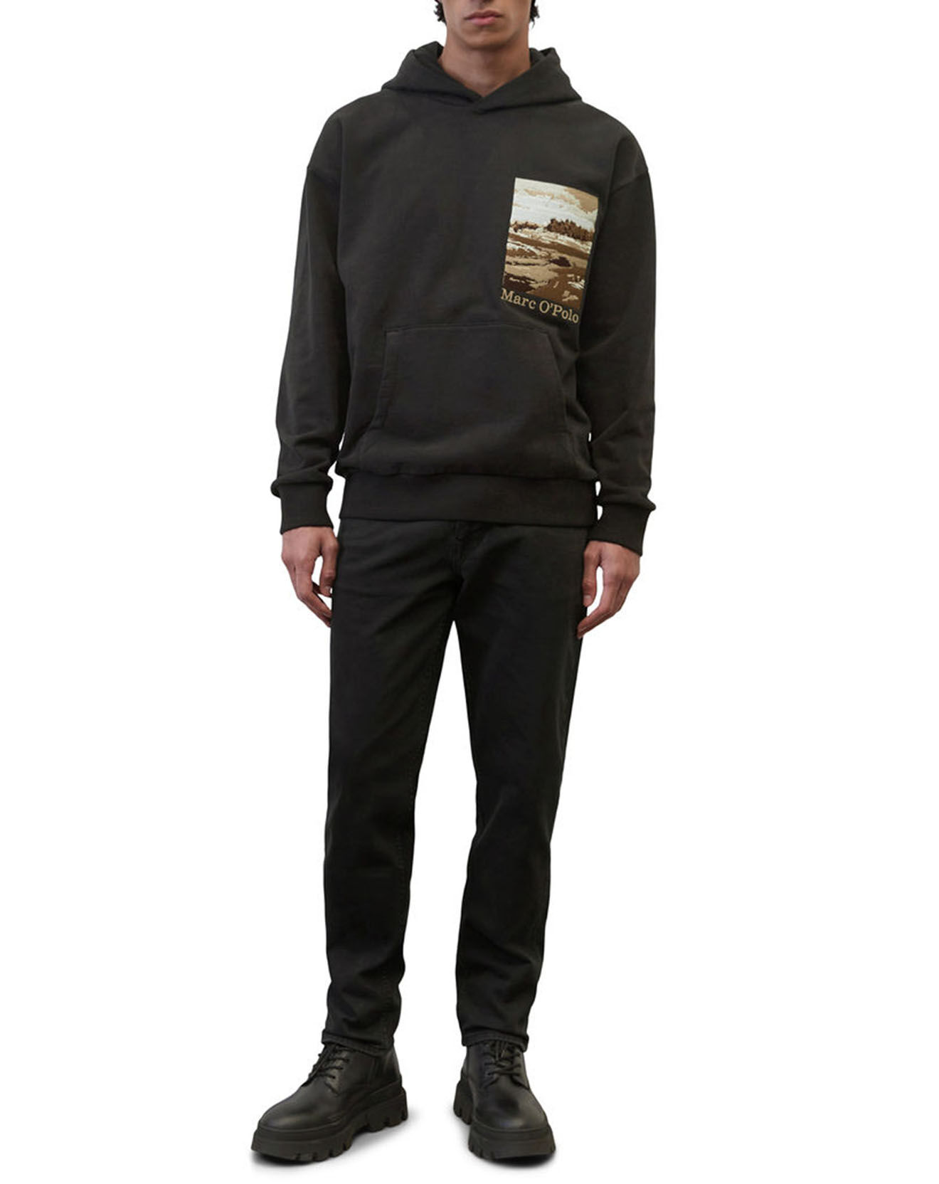 Marc O'Polo Sweat 100% Coton Bio Artwork noir