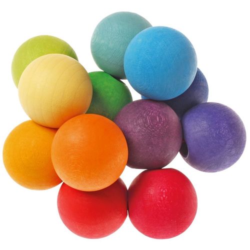 Grimm's babygrijpspeeltje kralen - regenboog