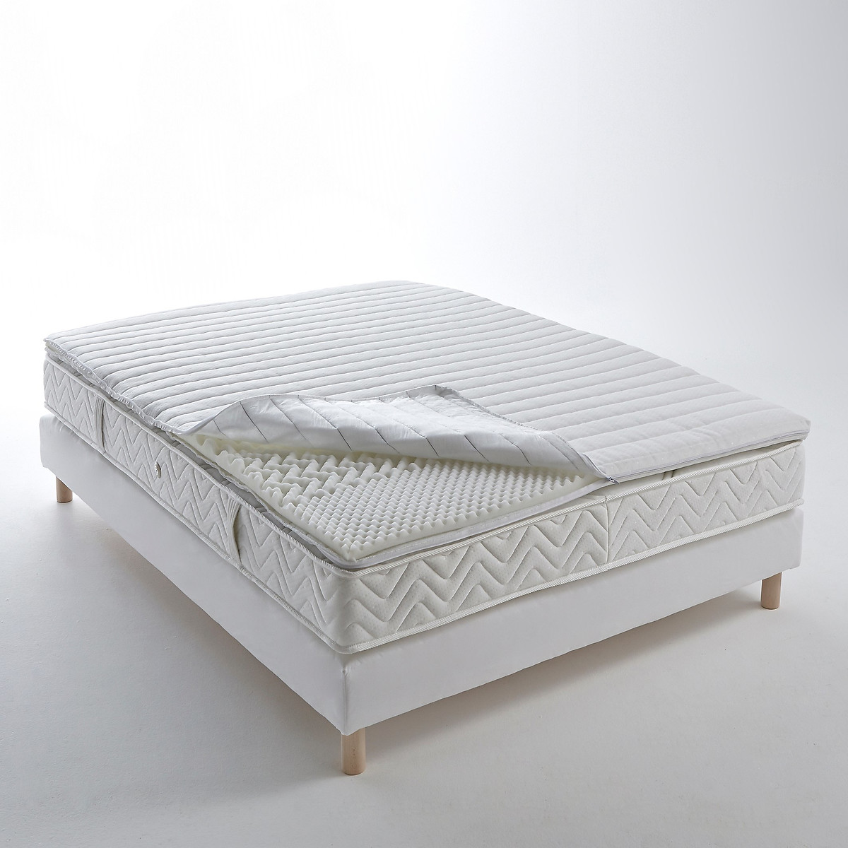 LA REDOUTE INTERIEURS<br>Colchão superior HR35, com tratamento antichamas, altura 5 cm