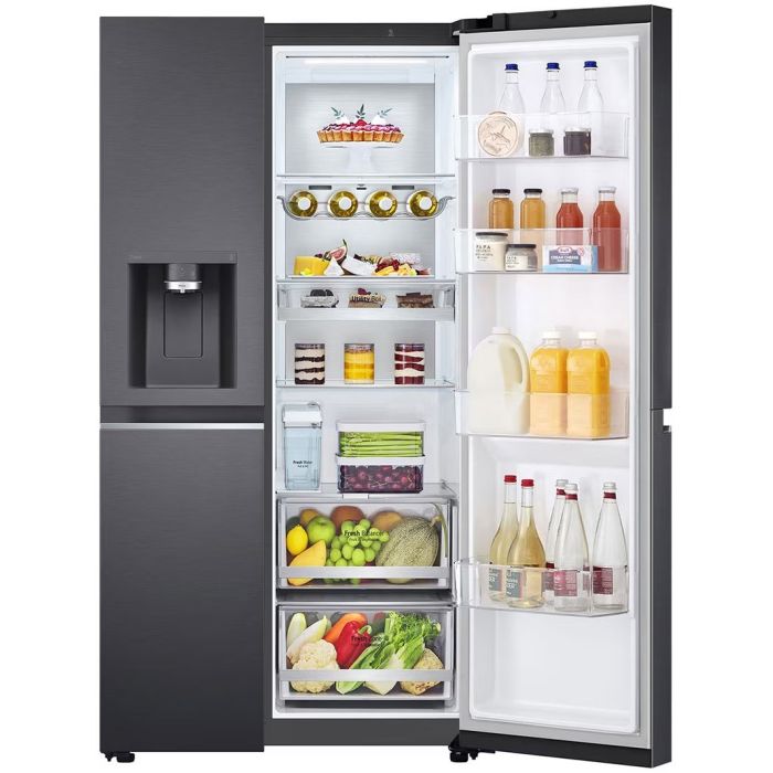 LG Side-by-Side GSLV91MCAC Matte Black - interner Wassertank