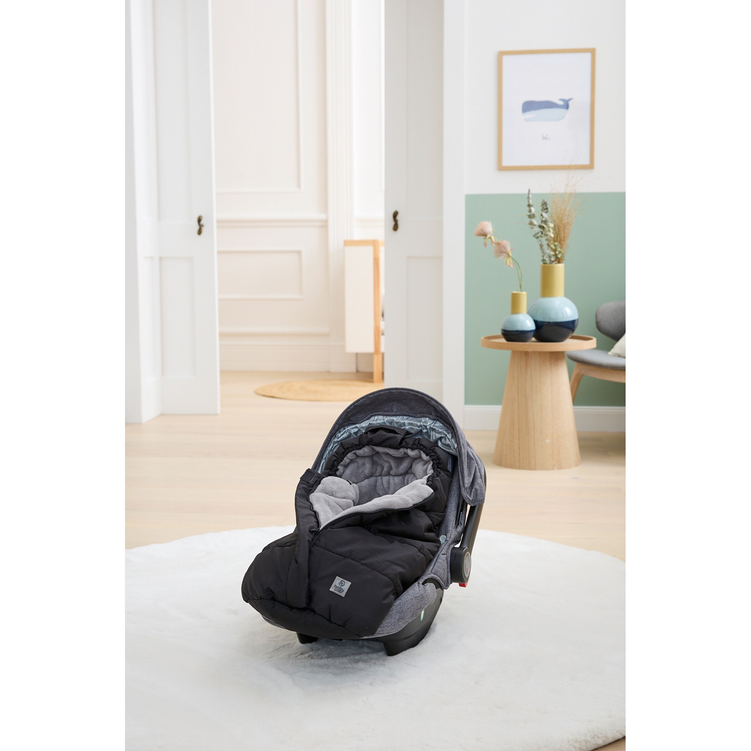 babycab Winterfußsack Hella für Babyschale, Tragewanne schwarz