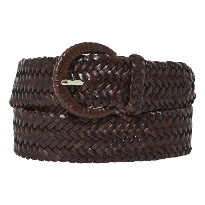 Dragon Diffusion Ceinture tressée 4 cm | Marron