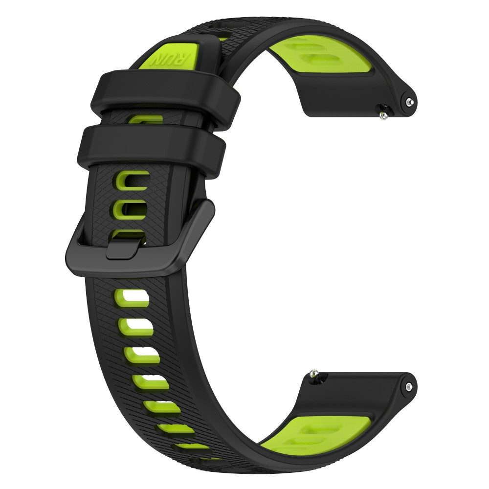 Garmin Venu 2S Silikon Sport Armband Dual Color (Gelenkumfang: 160 - 210mm) - Schwarz / Grün