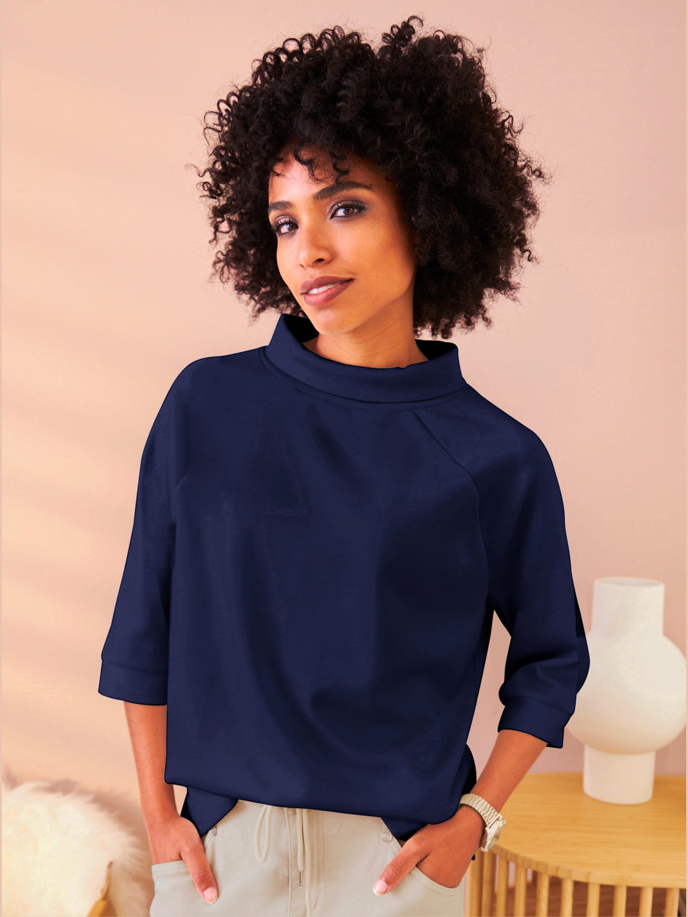 Sweat-shirt mélange de modal doux