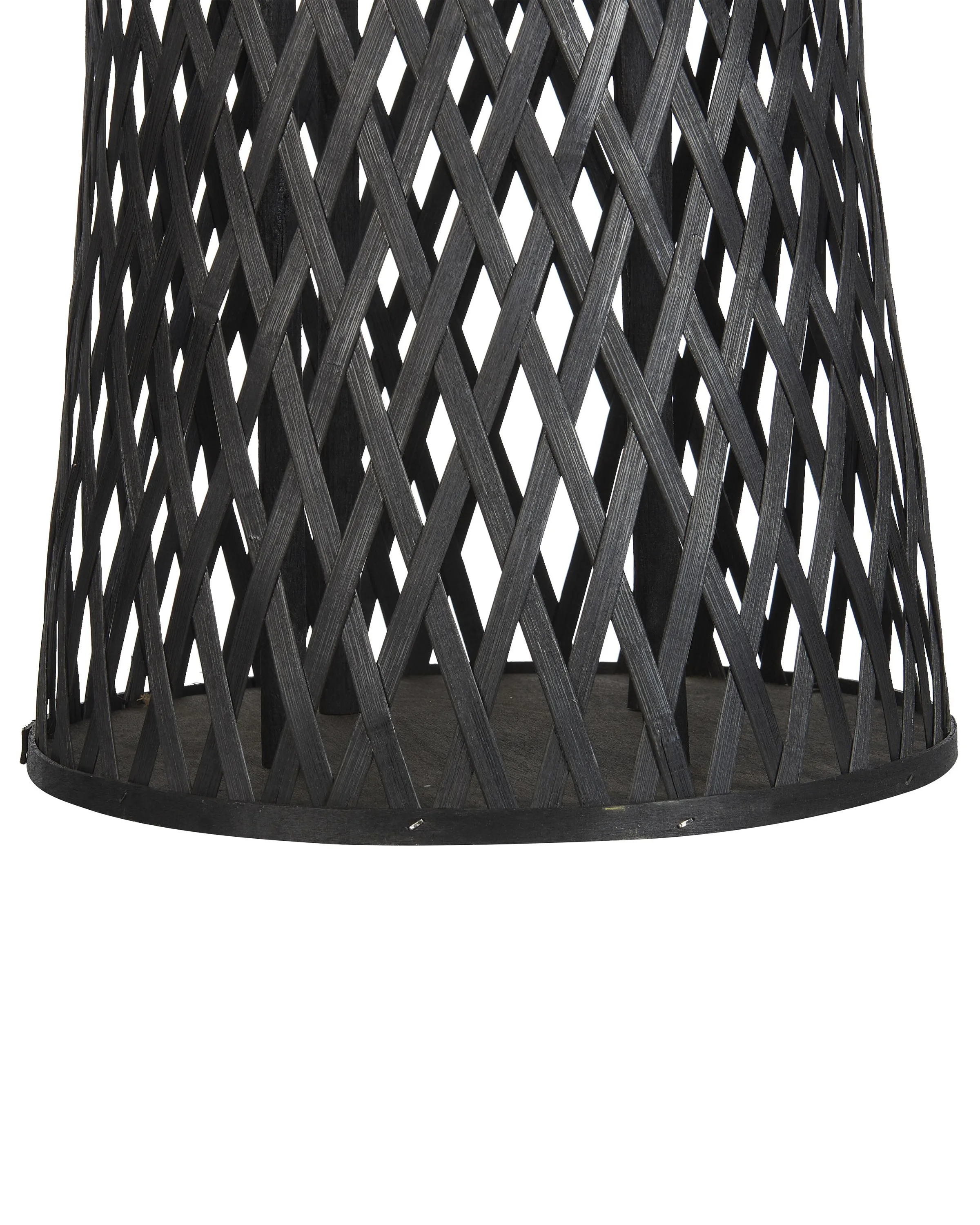 Lantaarn MACTAN Bamboehout 58 cm Zwart