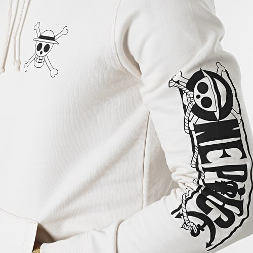 Sweat Capuche Mugiwara Beige Noir