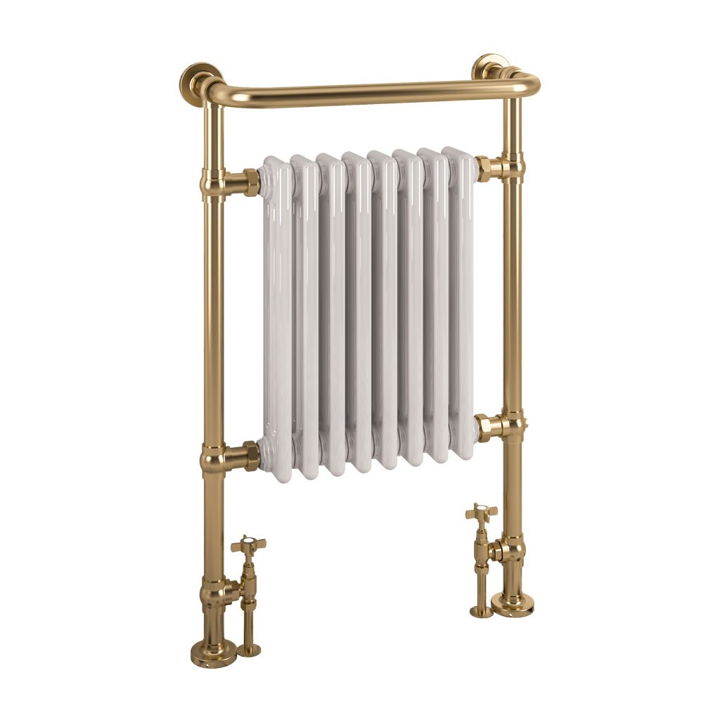 Eastbrook Isbourne klassieke radiator 60x95cm 894W messing/wit