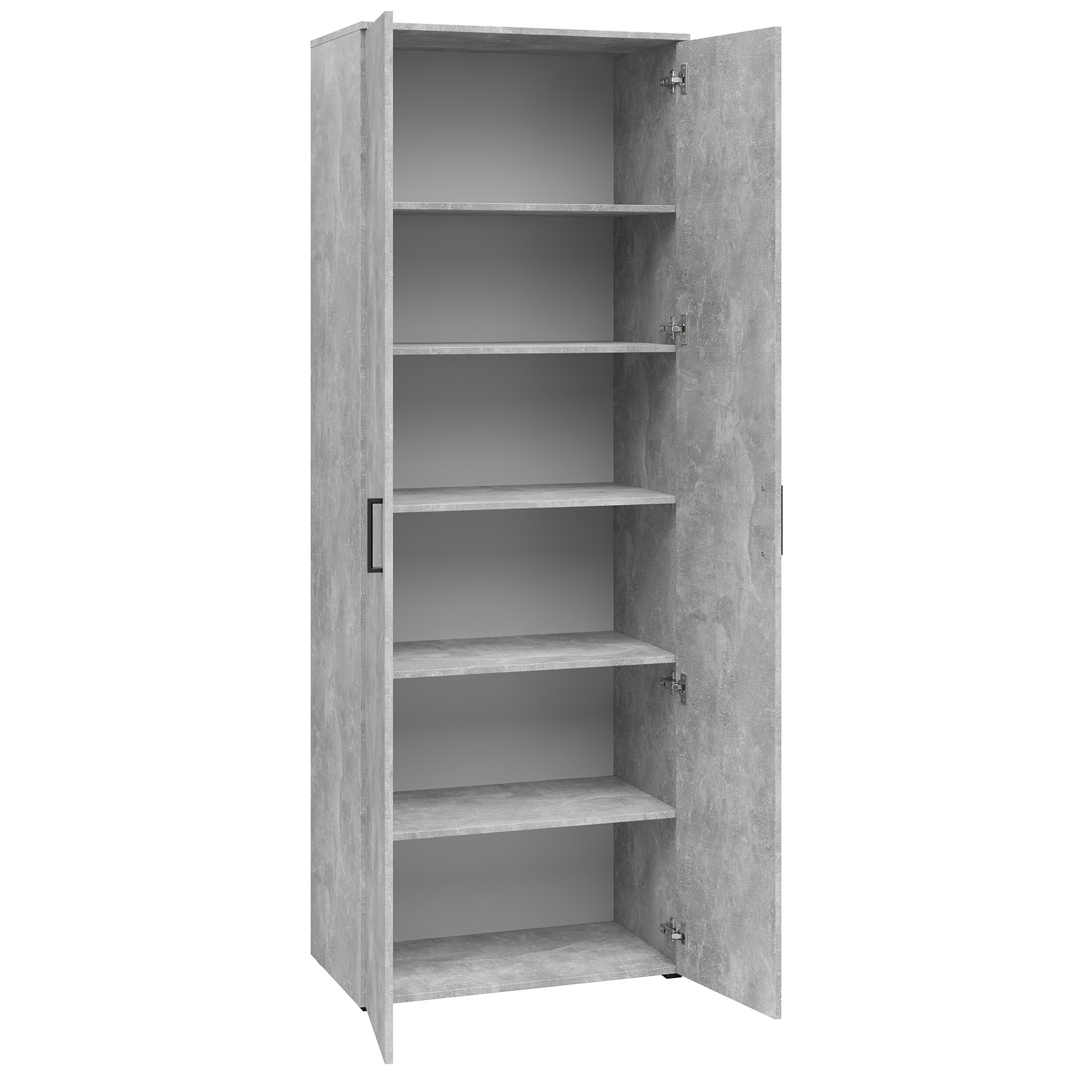 Drehtürenschrank - Betonoptik - Breite 70 cm