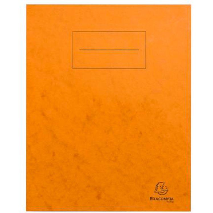 Protège cahier carte lustrée 225g - 17x22 cm - Orange
