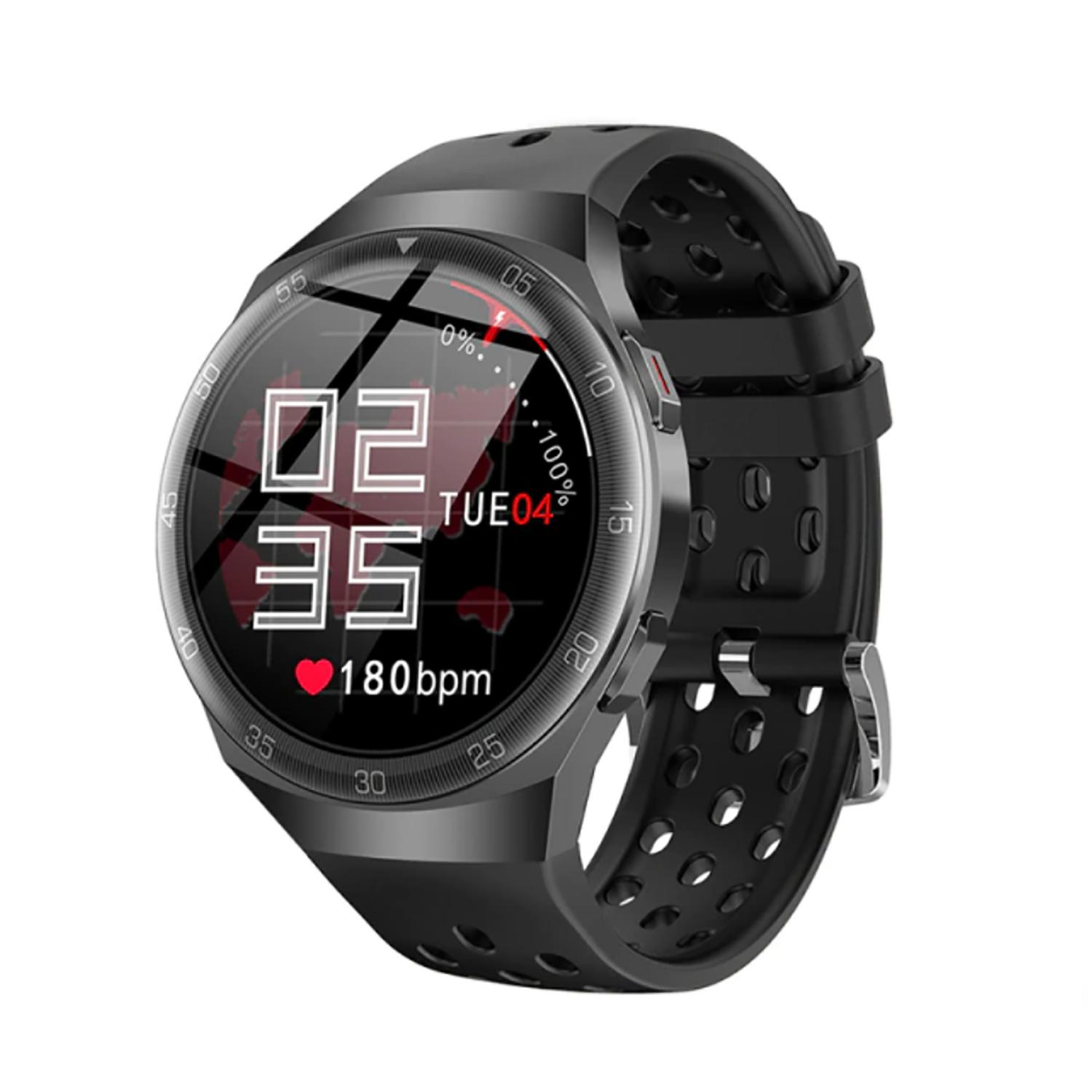 TPFNet Smart Watch / Fitness Tracker IP68 - Silikon Armband - Android & IOS - Schwarz