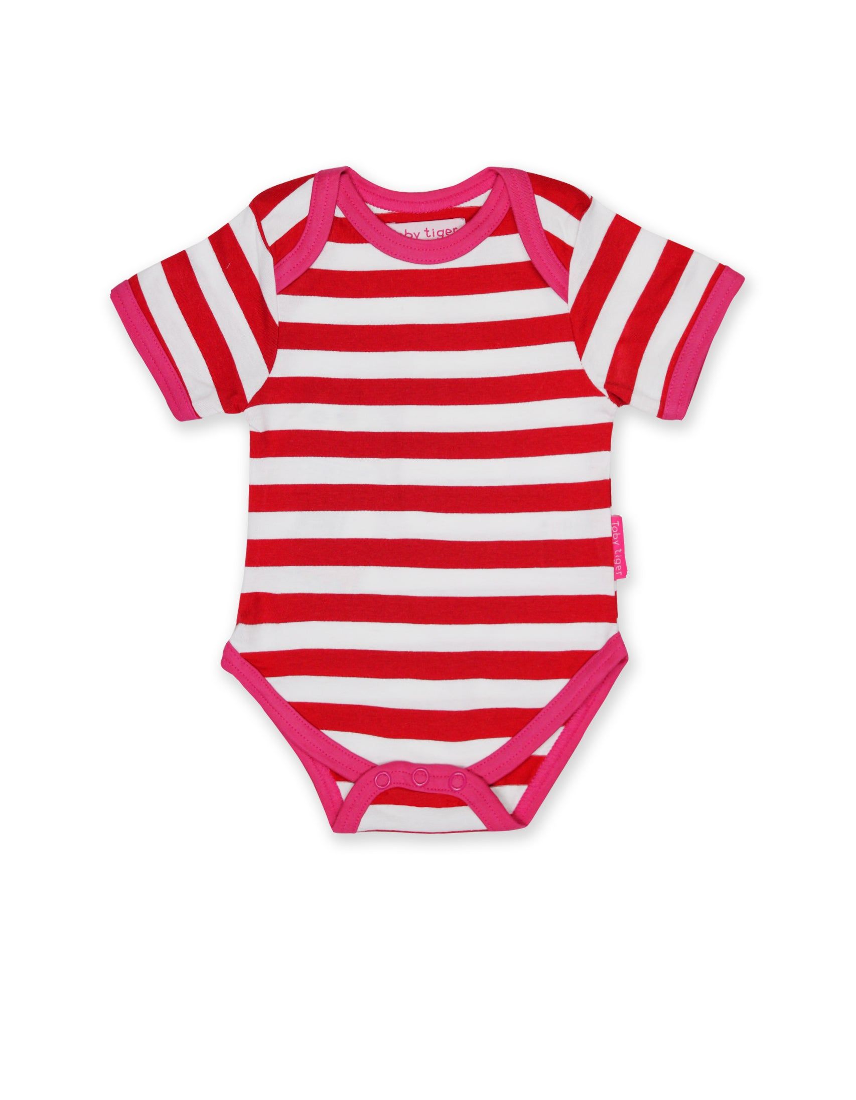 Toby Tiger Baby Bodys , 2er-Pack, rot und pink
