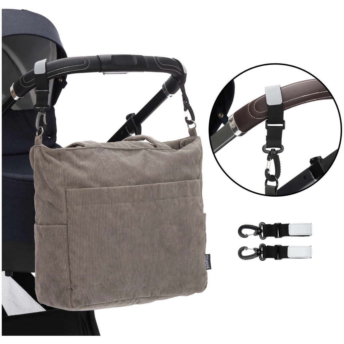 fillikidfillikid   Wickeltasche Cord grau