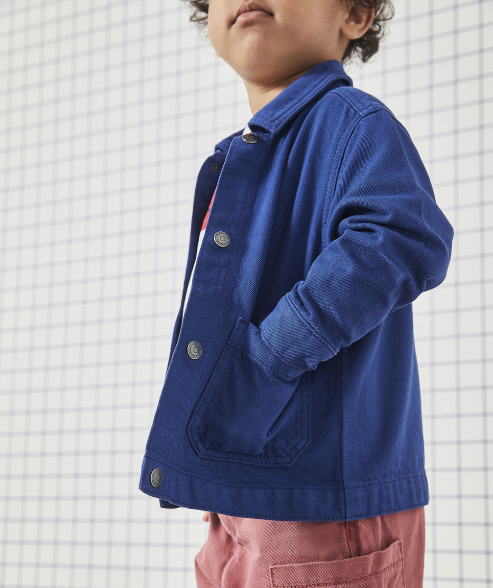 VESTE BÉBÉ GARÇON EN COTON BLEU ÉLECTRIQUE
