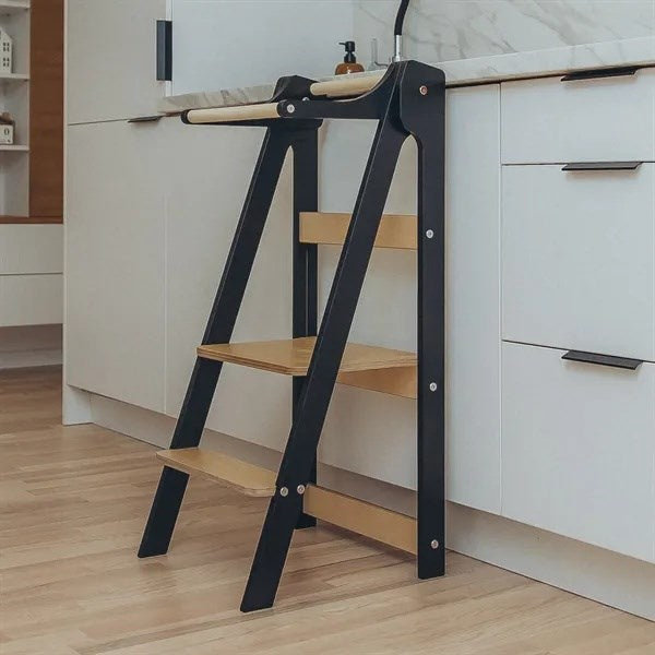 Køb Duck Woodworks Foldbart Læringstårn Black