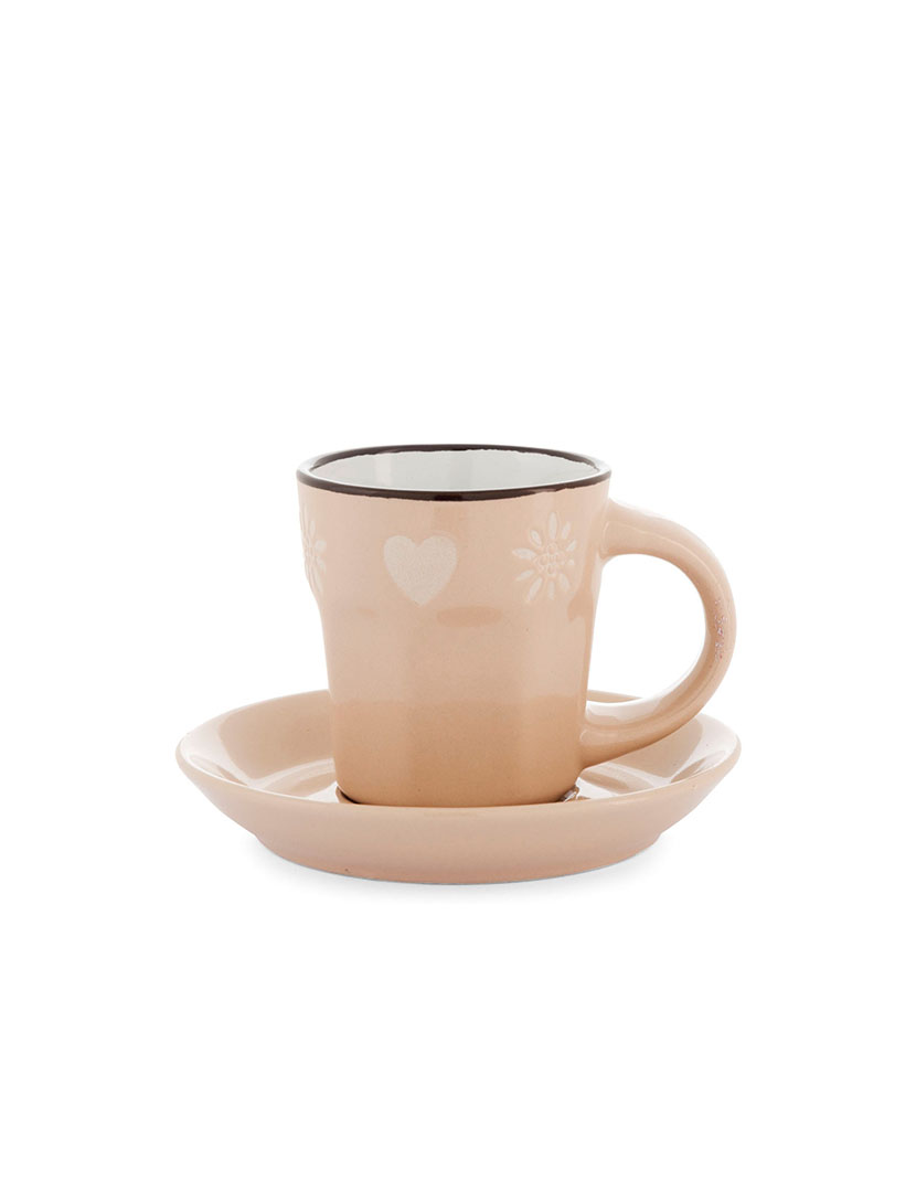Set of 4 Chalet Coffee Cups with Saucer