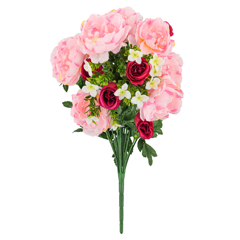 Bouquet de pivoines et bouton de roses