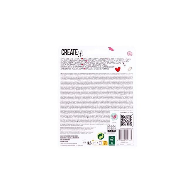 Create it! - Lipgloss und Lippenbalsam - 1 Set
