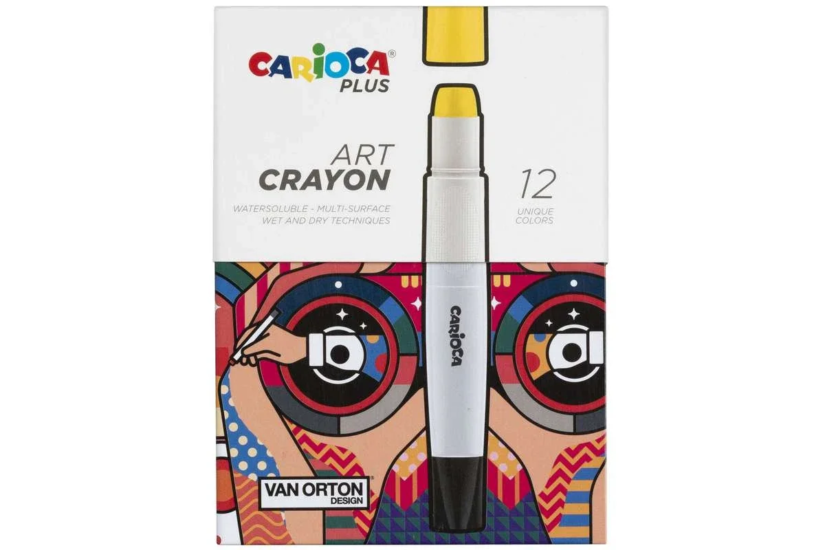 Carioca Plus - Art crayon vandopløselige, 12 stk