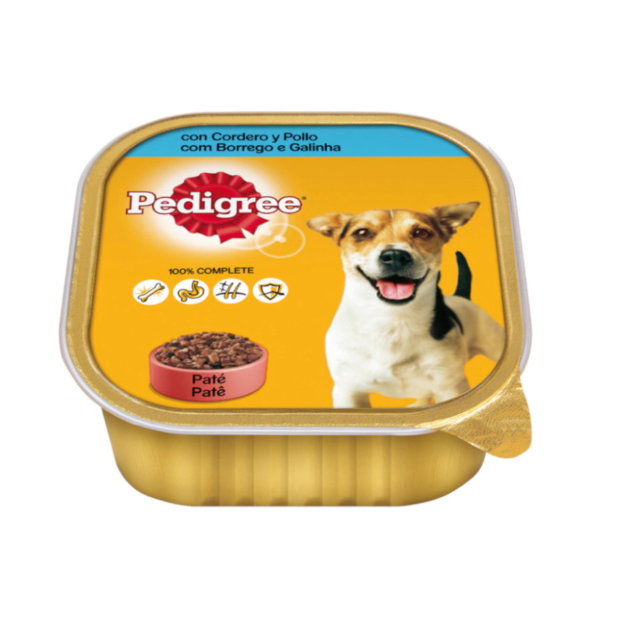 Patê de cordeiro e frango Pedigree para cães