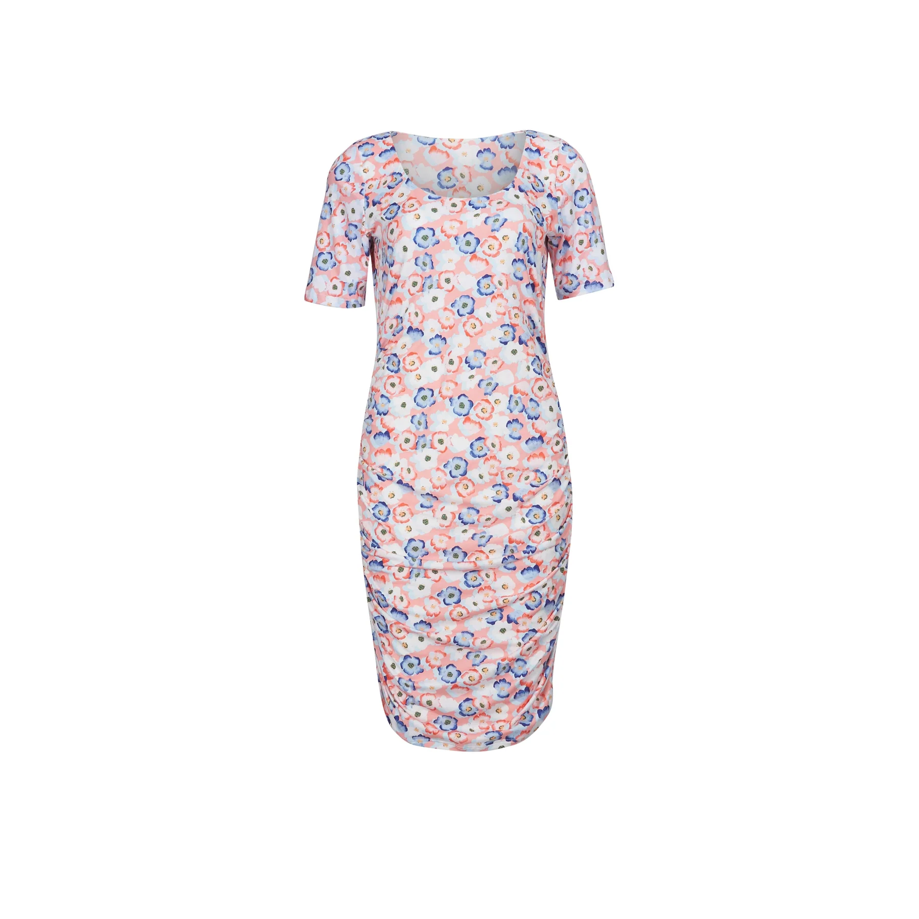 Liberte Alma-Ss-Turn-Dress peachy blue flower
