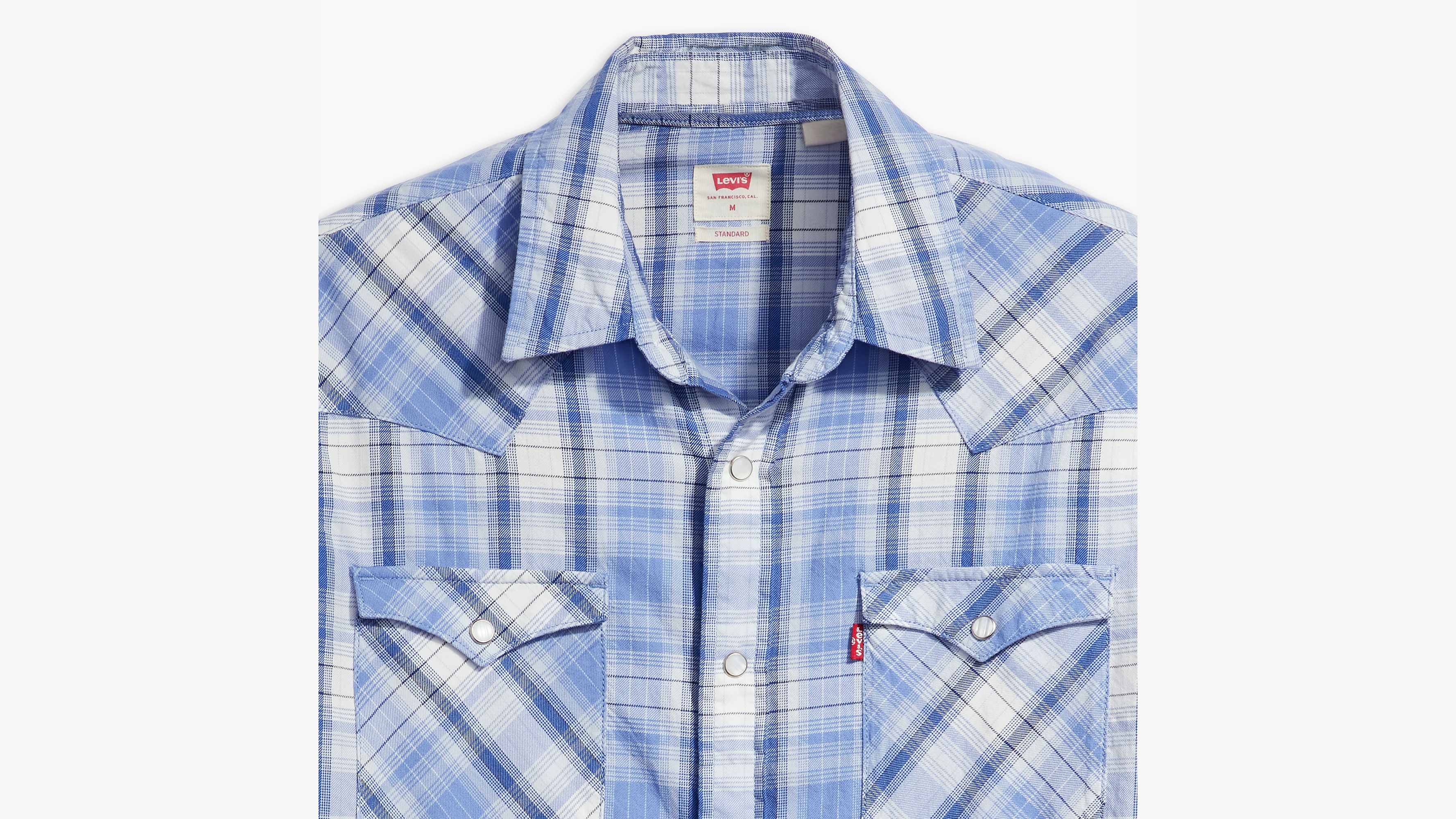 Chemise Western coupe standard classique - Deshawn Plaid Niagra Mist - Bleu