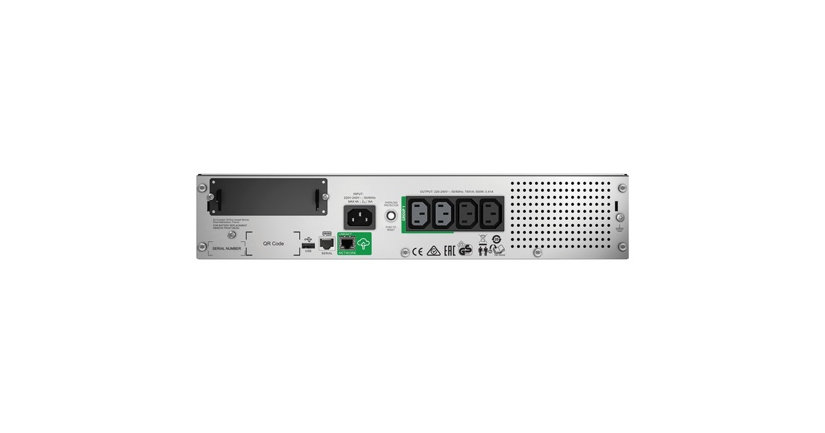 APCSmart-UPS 750VA LCD RM 2U 230V met SmartConnect ups  (Zwart)
