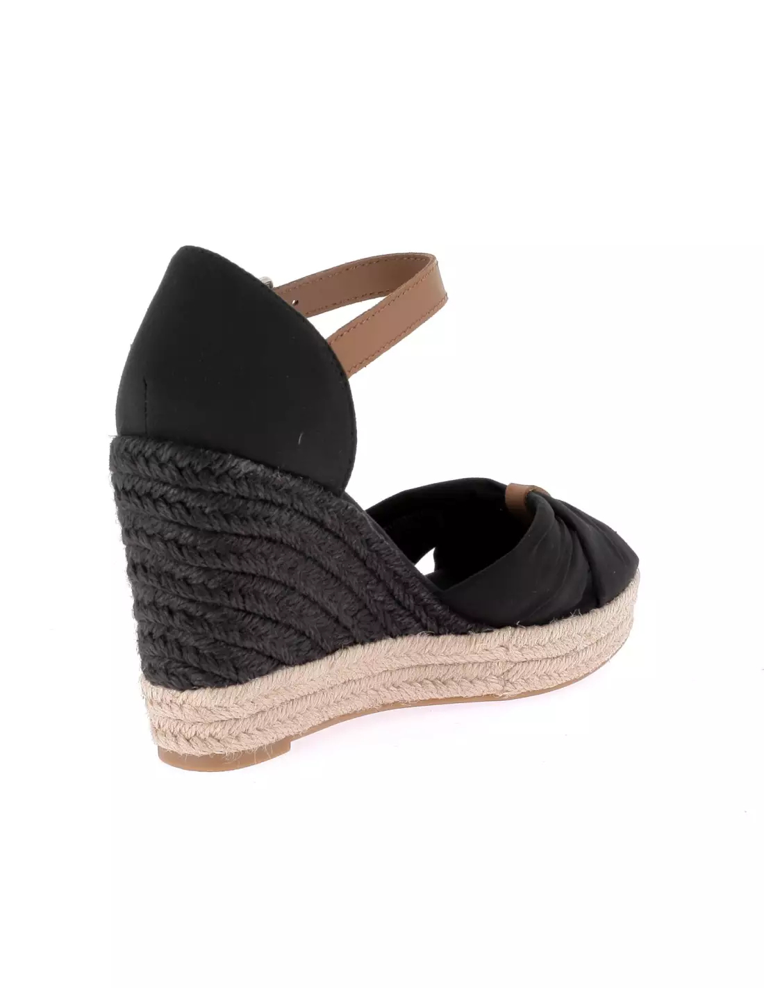 TOMMY JEANS BASIC OPEN TOE HIGH WEDGE - Sandales & nu-pieds Black