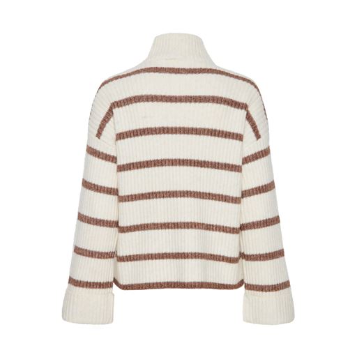 Fransa Langærmet Striktrøje, Whitecap Gray Mix, L