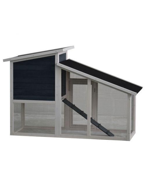 Homestyle Konijnenhok Rome - Dierenverblijf - 152x60x96 cm Wit