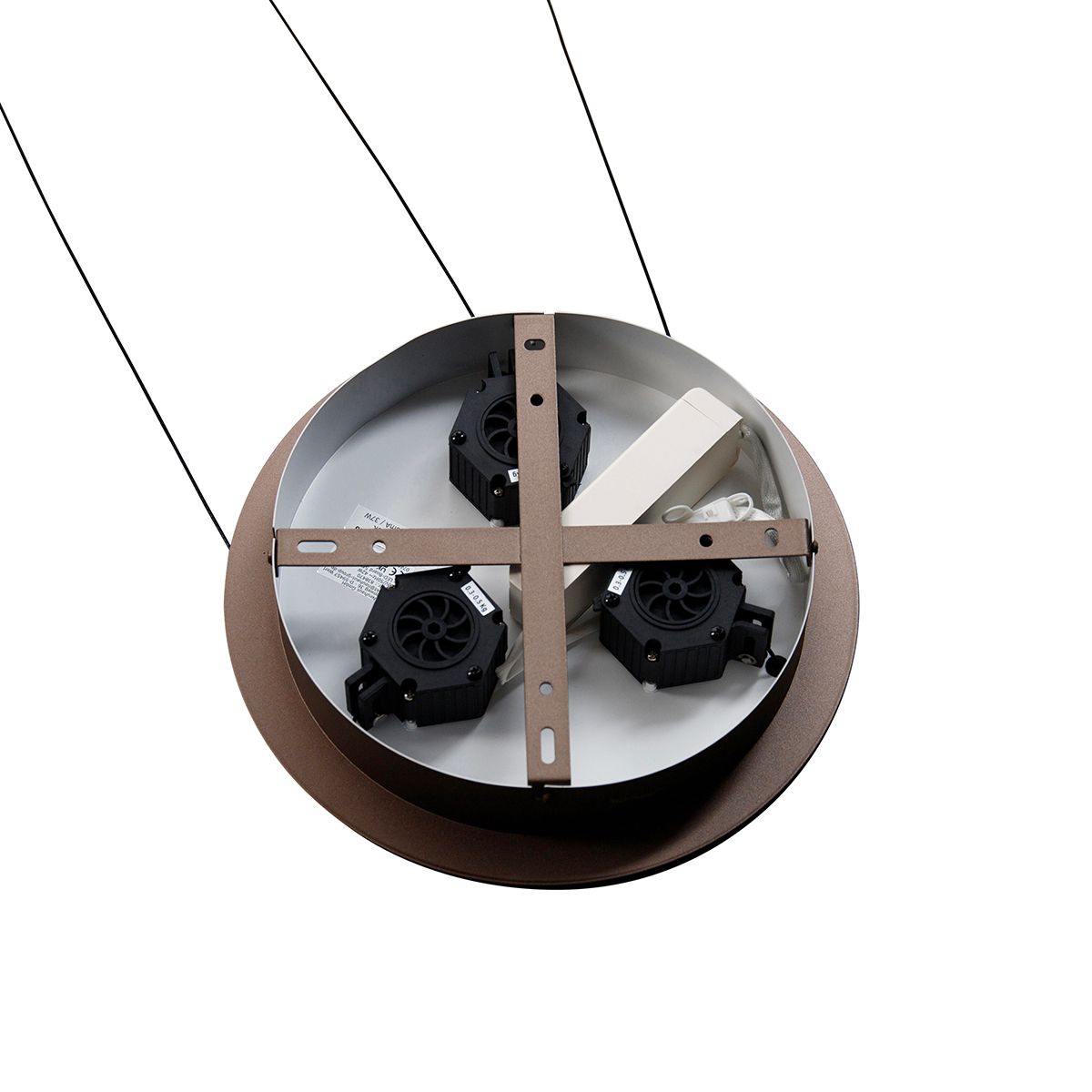 Design hanglamp brons incl. LED dimbaar easylift - Hoop