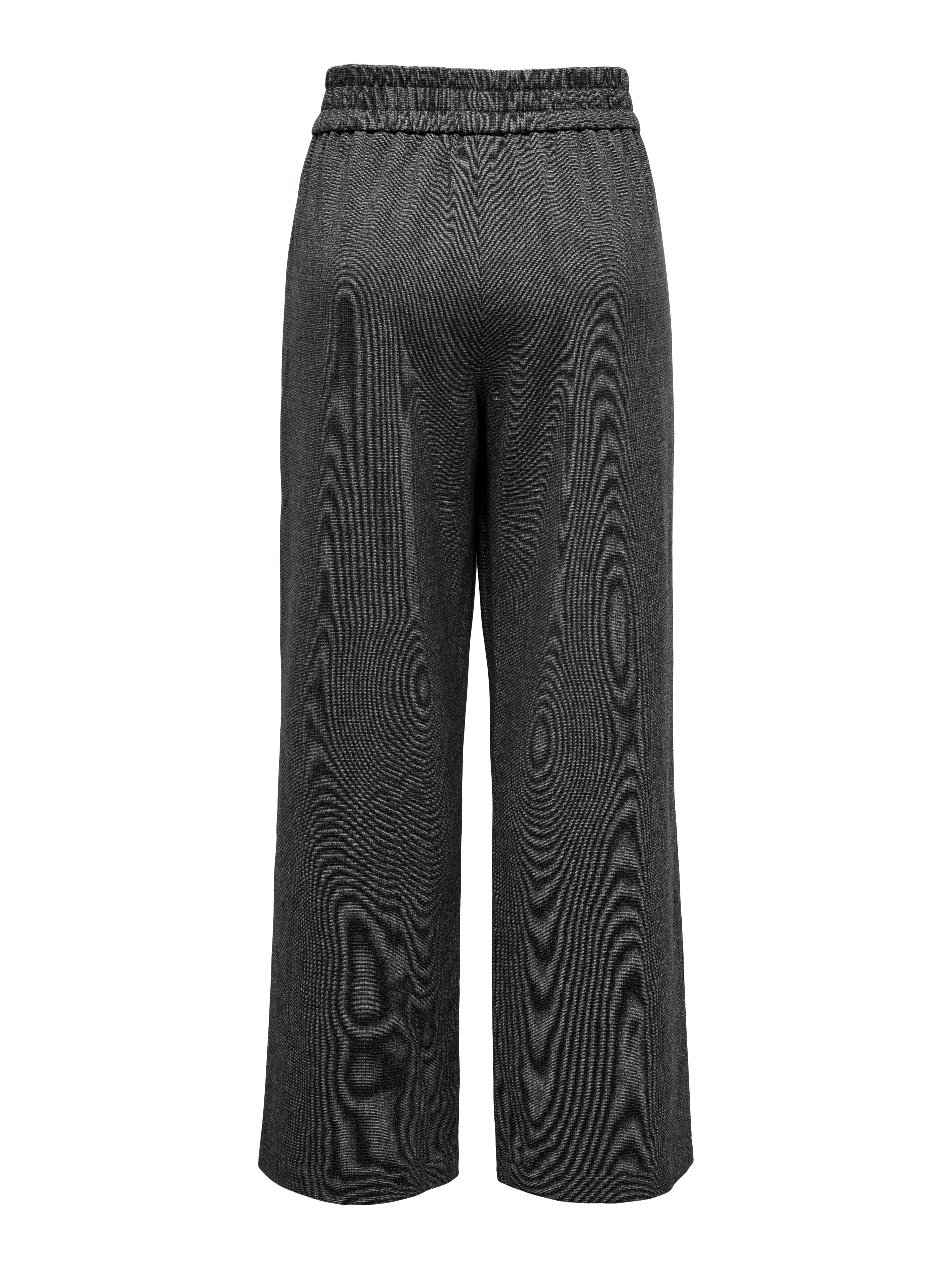ONLELISE Mittlere Taille Normal geschnitten Hose mit weitem Beinschnitt Dark Grey Melange