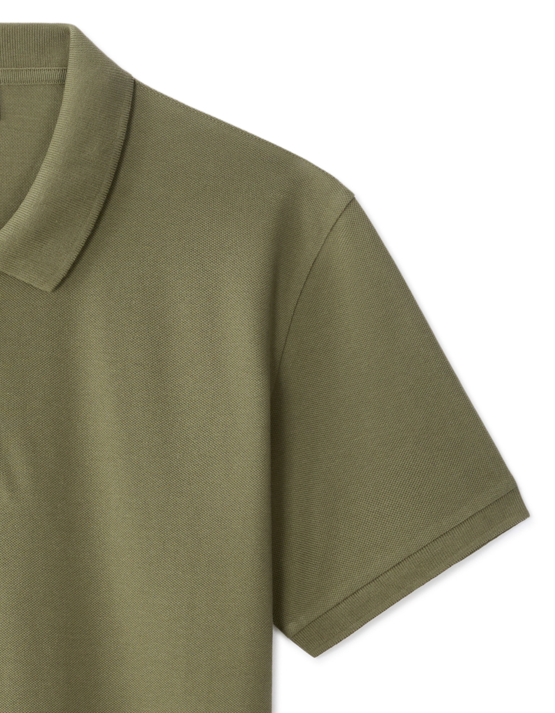 Polo piqué regular 100% coton - vert olive
